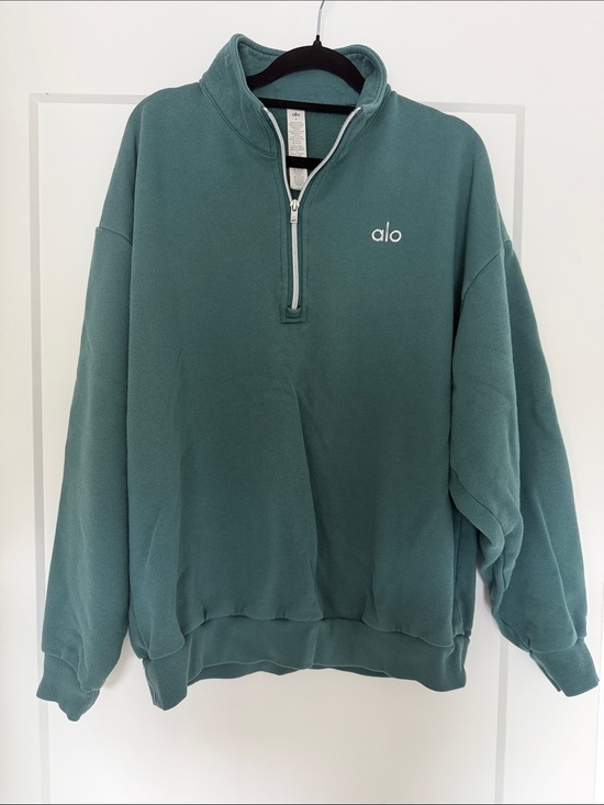 ALO Yoga Tops - ALO Women’s Teal Quarter-Zip Pullover Sweatshirt